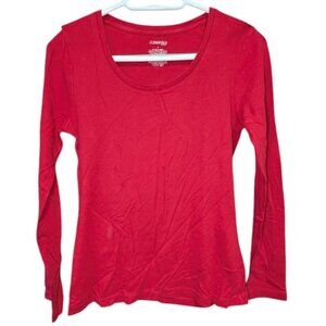 *3 FOR $9* St. John's Bay Long Sleeve Scoop Neck Solid Tee Top Shirt T-shirt S